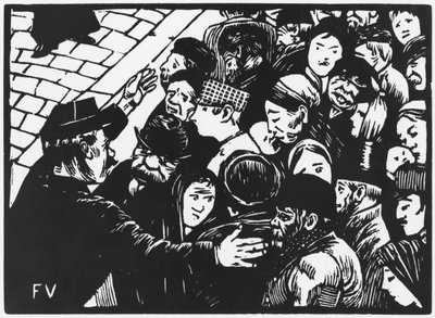 The Paris crowd, 1892 by Felix Edouard Vallotton